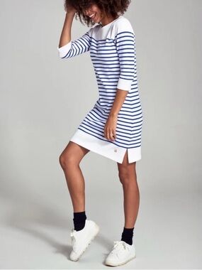 Armor Lux, Tudy Cotton Knit Breton Stripe Dress sz 0